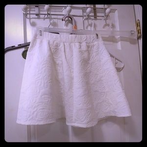 White mini skirt